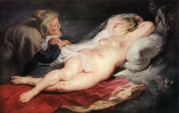 RUBENS, Pieter Pauwel The Hermit and the Sleeping Angelica china oil painting image